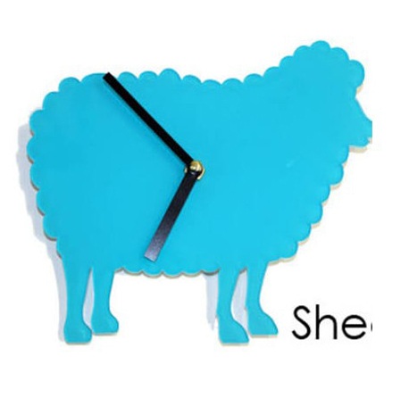 Blue Sheep Acrylic Wall Clock
