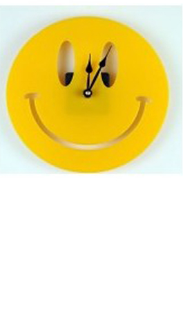 Yellow Smile Acrylic Wall Clock
