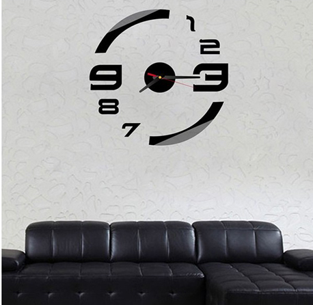 Half Numbers Acrylic Wall Clock
