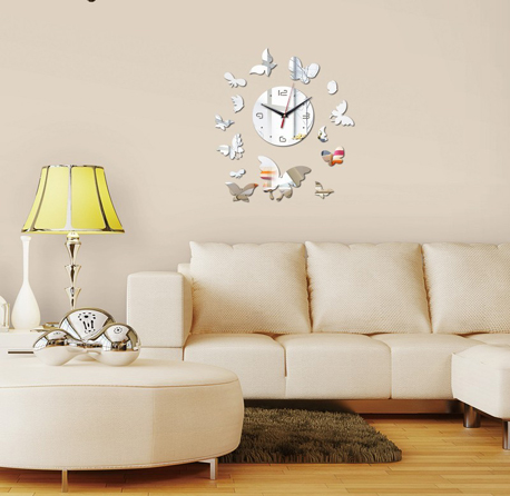 14 Butterflies Acrylic Wall Clock
